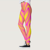 Leggings met roze gele wervelkolom (Links)