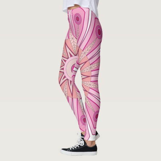 Leggings met roze kunst (Links)