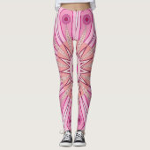 Leggings met roze kunst (Voorkant)