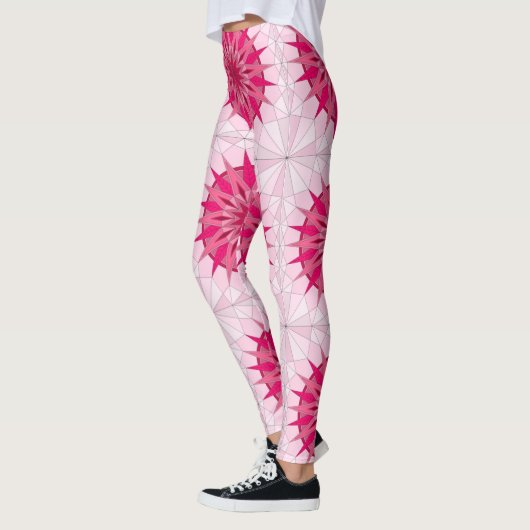 Leggings met roze mooie kunst (Links)
