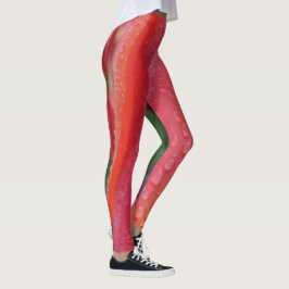 Leggings met roze/Oranje tulp