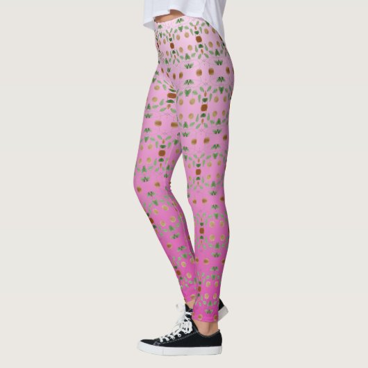 Leggings met roze patronen (Links)