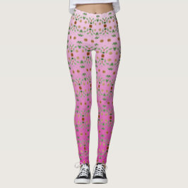 Leggings met roze patronen