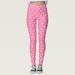 Leggings met roze poka Dots