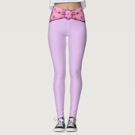 Leggings met roze polaire wand