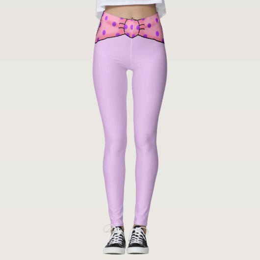 Leggings met roze polaire wand (Voorkant)