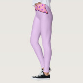 Leggings met roze polaire wand (Links)