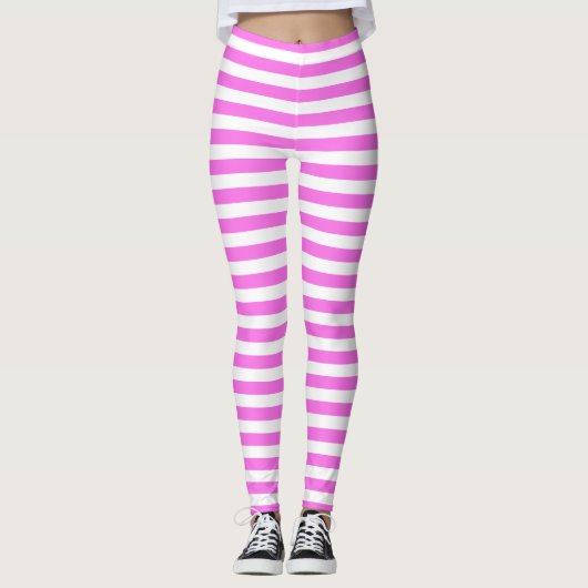 Leggings met roze strepen (Voorkant)