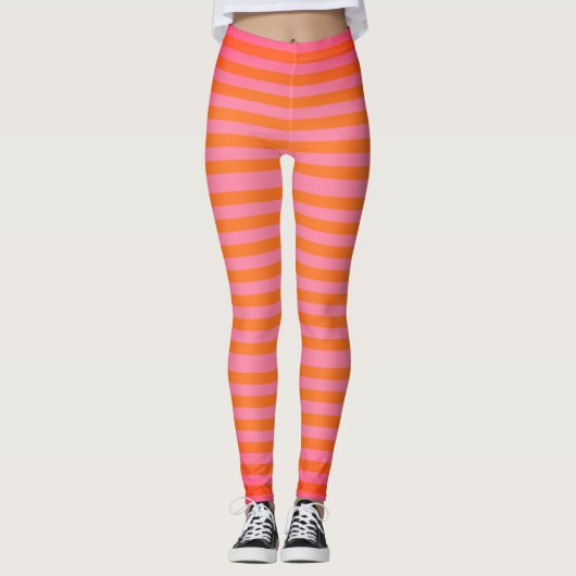Leggings met roze strepen (Voorkant)