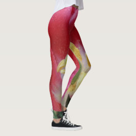 Leggings met roze tulp