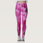 Leggings met roze tulpen (Voorkant)