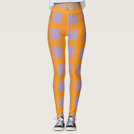 Leggings met schaakbordpatroon