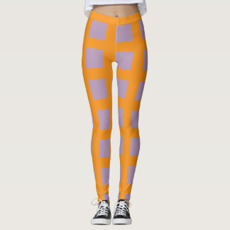 Leggings met schaakbordpatroon