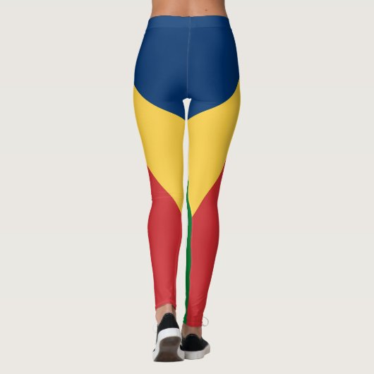 Leggings met Seychellen Kleuren ontwerp (Achterkant)