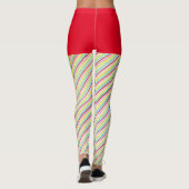 Leggings met snoepriet met rode bovenzijde (Achterkant)