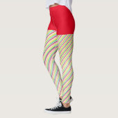 Leggings met snoepriet met rode bovenzijde (Links)