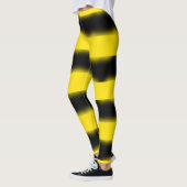Leggings met strepen van zwarte en gele bij (Links)