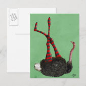 Leggings met struisgraaf briefkaart (Voorkant / Achterkant)