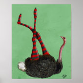 Leggings met struisgraaf poster (Voorkant)