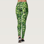 Leggings met tropische bladeren (Achterkant)