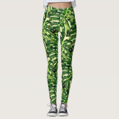 Leggings met tropische bladeren (Voorkant)