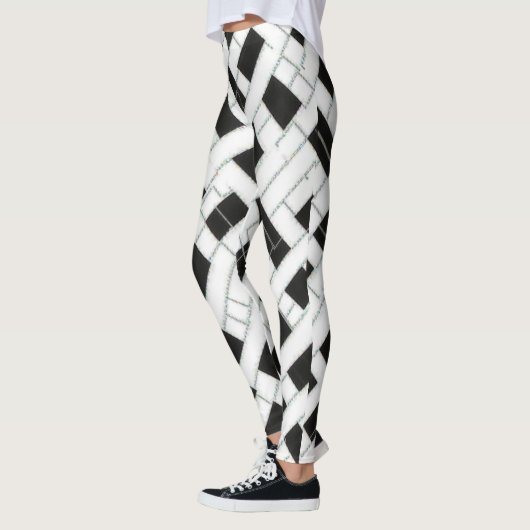 leggings met vierkantspatroon (Links)