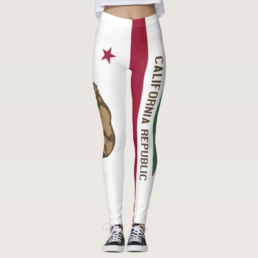 Leggings met vlag van de staat Californië, Verenig (Voorkant)