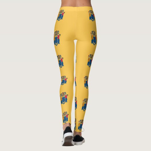 Leggings met vlag van de staat New Jersey, Verenig (Achterkant)