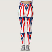 Leggings met vlag van de staat Ohio, Verenigde Sta (Voorkant)