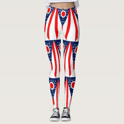 Leggings met vlag van de staat Ohio, Verenigde Sta (Voorkant)
