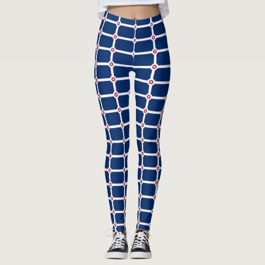 Leggings met vlag van Indianapolis City, Verenigde (Voorkant)