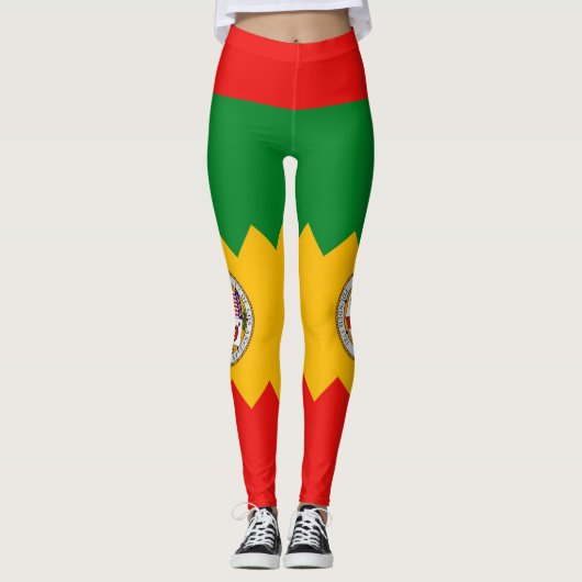 Leggings met vlag van Los Angeles City, Verenigde (Voorkant)