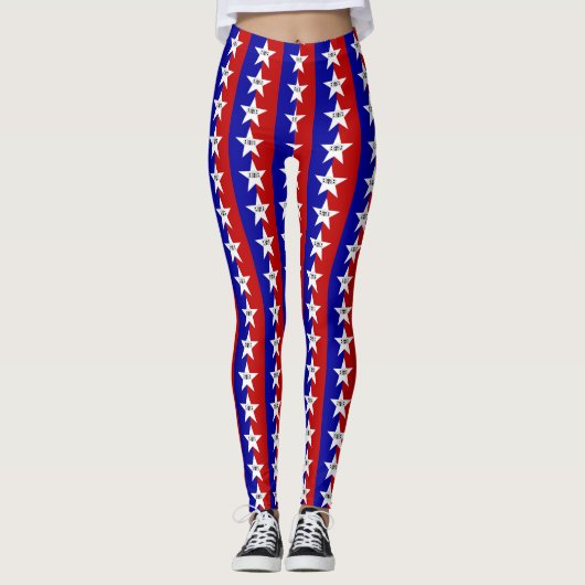 Leggings met vlag van San Antonio City, Verenigde  (Voorkant)