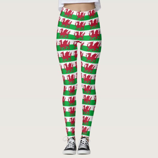 Leggings met vlag van Wales, Verenigd Koninkrijk (Voorkant)