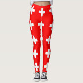 Leggings met vlag van Zwitserland (Voorkant)