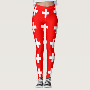Leggings met vlag van Zwitserland