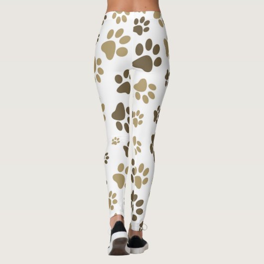 Leggings met vrouwelijke pooafdrukken (Achterkant)