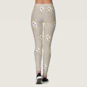Leggings met White Floral Design (Achterkant)