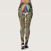 Leggings met Zuid-Afrikaanse kleuren ontwerp (Achterkant)