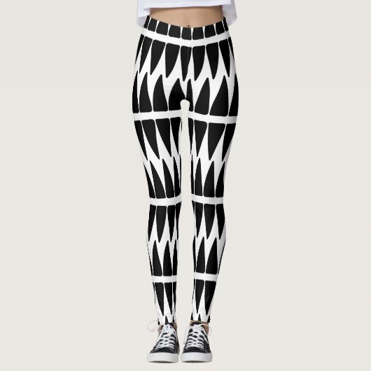 Leggings met zwart/wit patroon (Voorkant)
