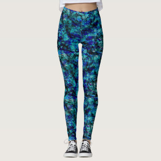 leggings met zwarte blauwe tinten