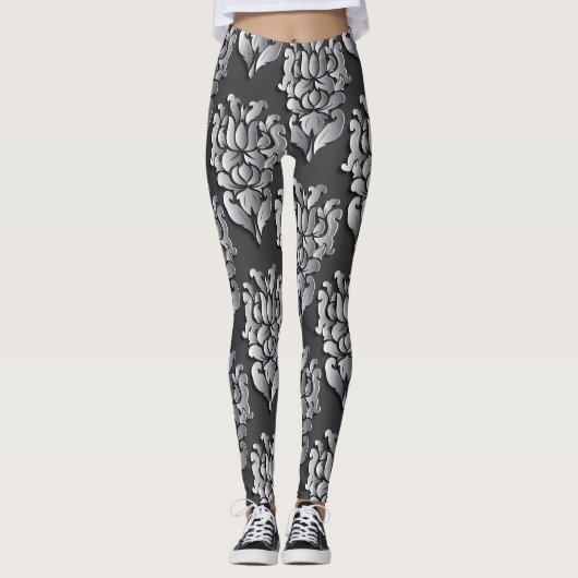 Leggings met zwarte dampen voor vrouwen (Voorkant)