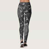 Leggings met zwarte en witte poker en poker Chip (Achterkant)