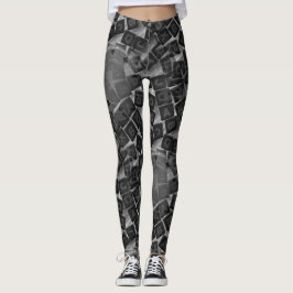 Leggings met zwarte en witte poker en poker Chip