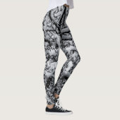 Leggings met zwarte en witte sneeuw (Rechts)