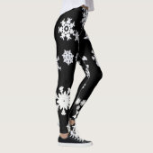 Leggings met zwarte en witte sneeuwvlokken (Rechts)