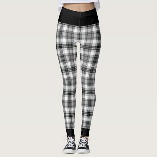 Leggings met zwarte en witte spelden (Voorkant)