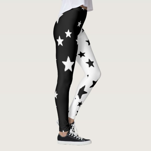 Leggings met zwarte en witte ster (Rechts)