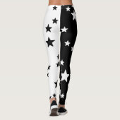 Leggings met zwarte en witte ster (Achterkant)