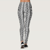 Leggings met zwarte en witte streep (Achterkant)